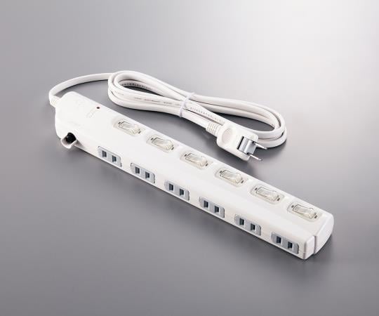 3-4931-04OAタップコード2mコンセント6個口【1個】(as1-3-4931-04)