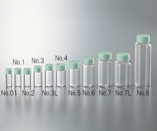 マルエム3-4945-11CCスクリュー管透明グリーンキャップ110mL【1箱(50本入)】(as1-3-4945-11)