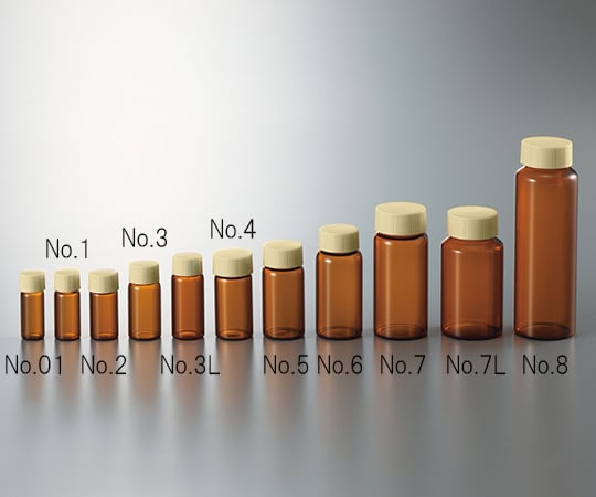 CCスクリュー管 褐色 イエローキャップ 3.5mL 1箱（100本入） No.01