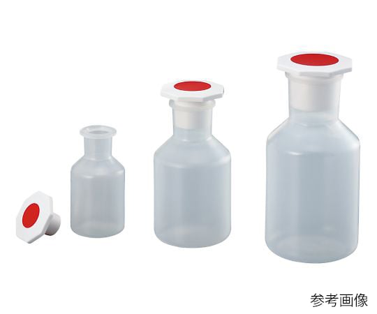 3-501-01 PP細口試薬瓶（プラグ栓付） 100mL NPRB100