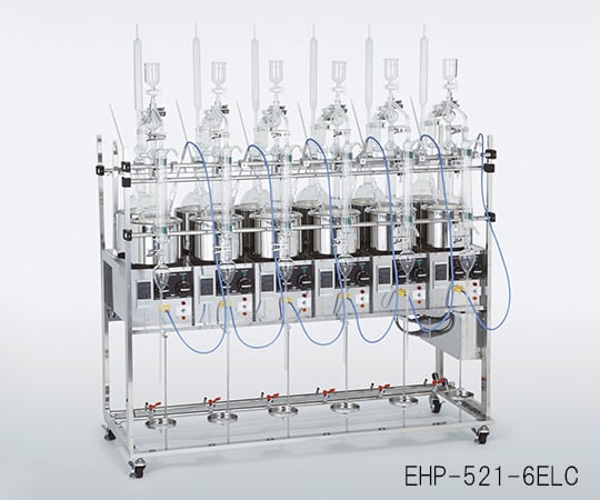 3-5217-06 自動温調式蒸留装置 6連式セット EHP-521-6ELC