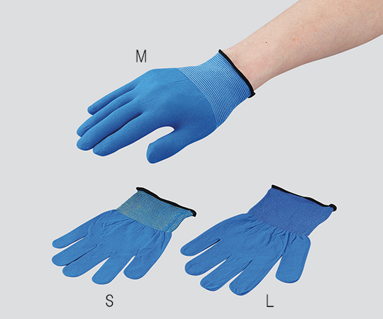 3-5223-03 極薄EXフィット手袋 L ブルー 1袋（20枚入） B0620Blu