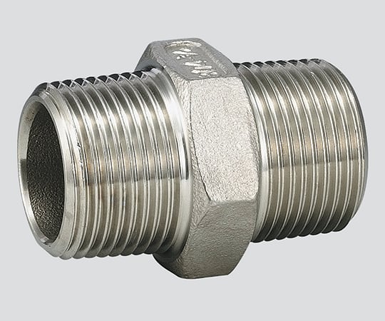 フローバル3-5237-01ステンレス継手(六角ニップル)V6N-01(接続規格1/8R)【1個】(as1-3-5237-01)