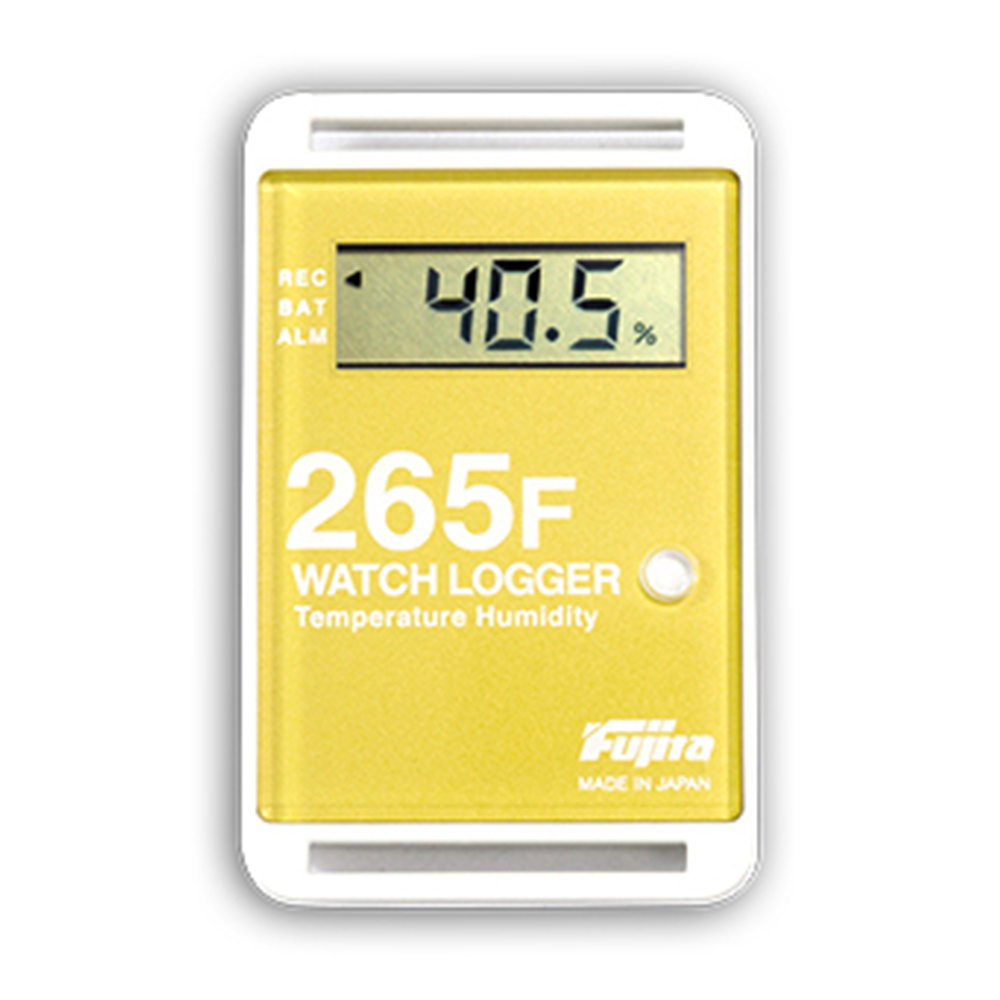 サンプル別個別温度管理ロガー 温湿度タイプ 黄 校正証明書付 KT-265F/Y