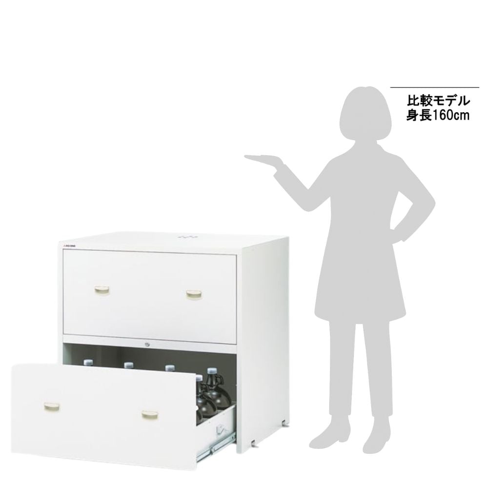 3-5345-24 耐震薬品庫（スチール製） 900×700×900mm SPG-990 【AXEL