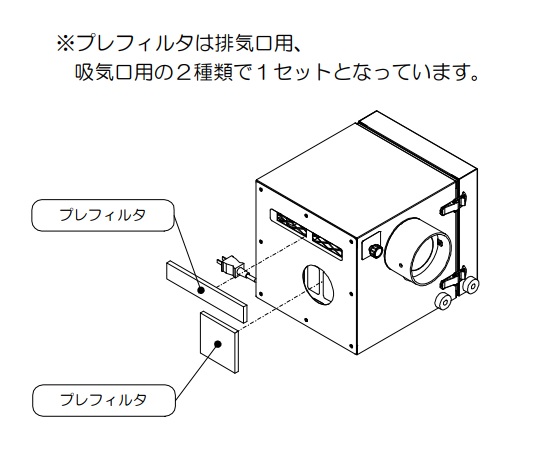 オイルミストコレクター（超小型油煙回収機）交換用プレフィルタ KDC-M01-PF01