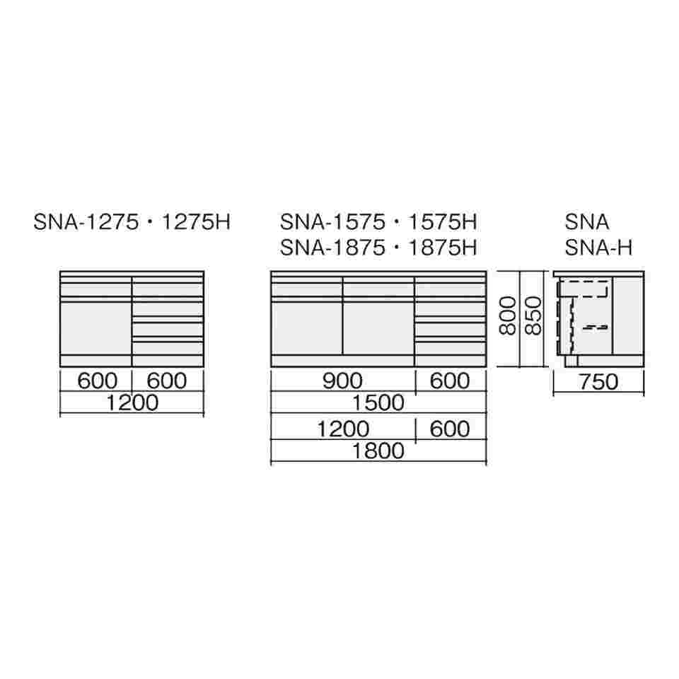 インターネット販売 サイド実験台 (木製タイプ) 1200×750×800 mm SHA-1275 アズワン その他 