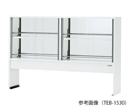 3-5781-14 試薬棚 (両面型・ガラス戸付き) 1800×300×1000mm TEB-1830