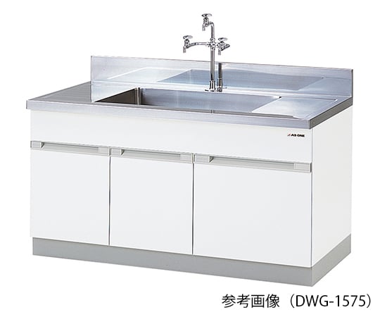 【大型商品※送料別途】アズワン3-5791-11　流し台 ステンレス(SUS304) 1200×750×800mm　DWG-1275