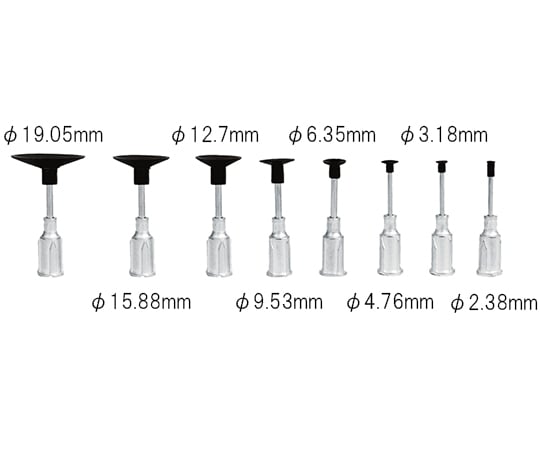 3-5908-02 ピンセット交換チップ VIRTUAL 合成ゴム製ストレート φ4.76mm V8903-PS-5