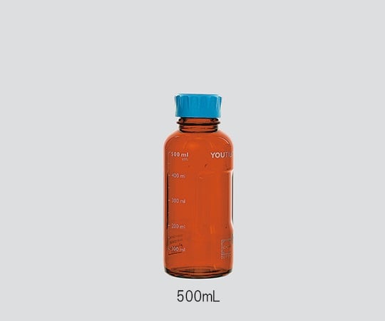 3-5912-03 ユーティリティねじ口ボトル 茶 500mL 017320-500A