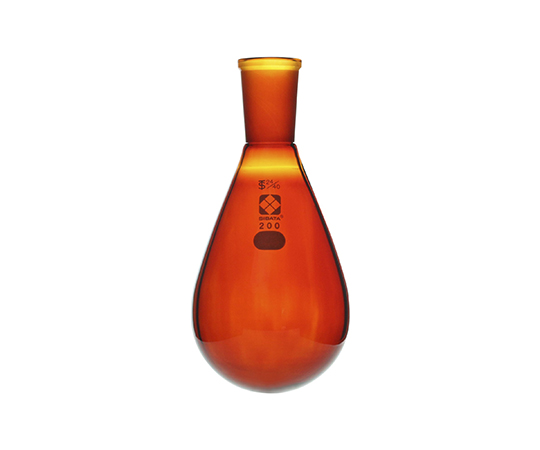 柴田科学3-5921-05共通すり合わせなす形フラスコ(茶褐色)24/40200mL【1個】(as1-3-5921-05)