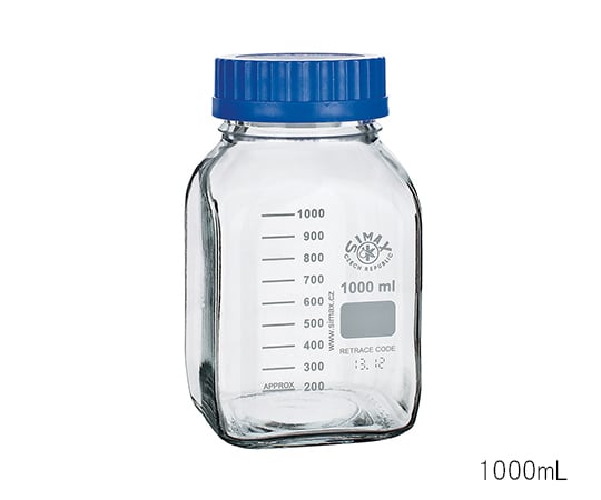 3-6004-02 広口メディウム瓶 透明 1000mL 2080M/1000