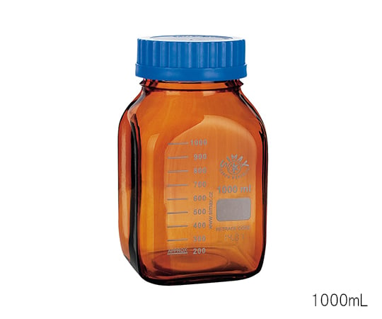 3-6005-01 広口メディウム瓶 遮光 500mL 2080M/H500