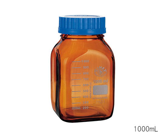 3-6005-02 広口メディウム瓶 遮光 1000mL 2080M/H1000