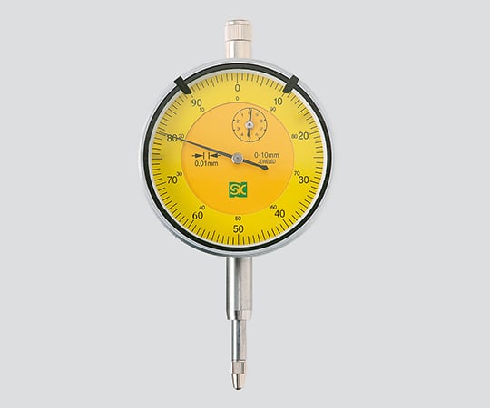 3-6036-02 標準形ダイヤルゲージ 黄色(宝石軸受付き) DI-1058