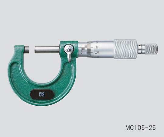 3-6039-01 標準外側マイクロメータ 測定範囲:0～25mm MC105-25