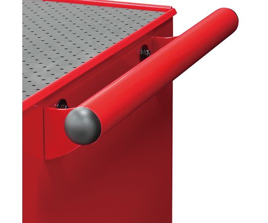 3-611-03 ローラーキャビネット（ドア無タイプ） 670×460×777mm 赤 SRC