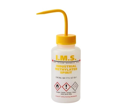 薬品標識広口洗浄瓶 （Azlon） 250mL 工業用アルコール WGW534VTML