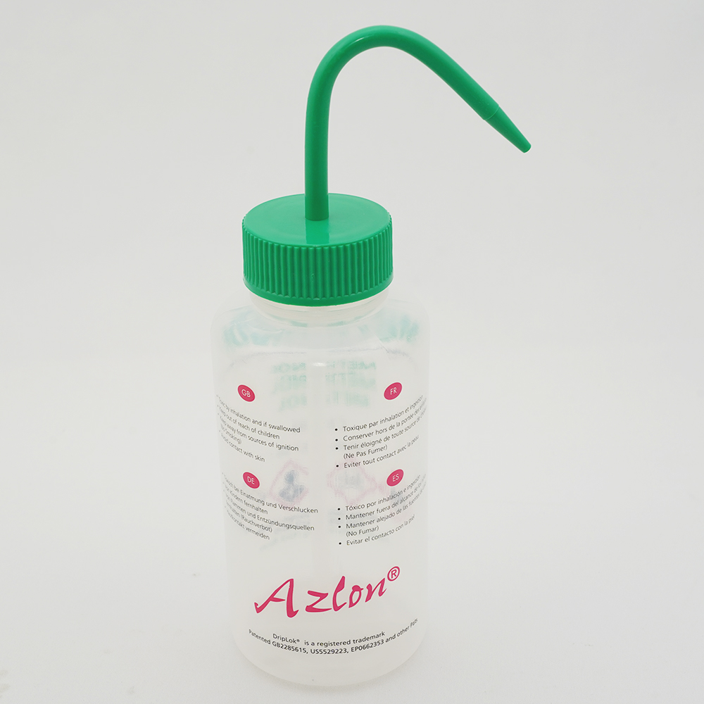 3-6121-10 薬品標識広口洗浄瓶 （Azlon） 500mL メタノール WGW538VTML 