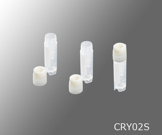 3-6314-02 クライオバイアル 外ねじキャップ 2ml 自立式 CRY02S