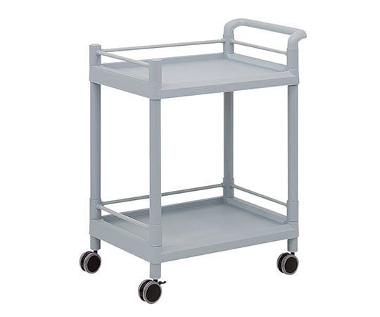 【組立】アズワン3-6496-03モバイルストレージカート（ガード枠・ハンドル付き）2段705×447×887【1個】(as1-3-6496-03)