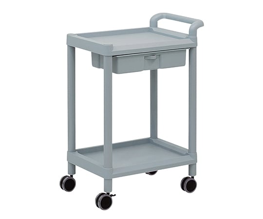 【組立】アズワン3-6497-01モバイルストレージカート2段598×368×839（引出し・ハンドル付）【1個】(as1-3-6497-01)