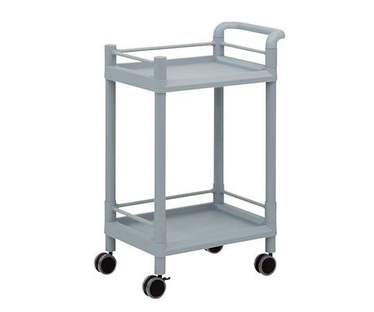 【組立】アズワン3-6497-05モバイルストレージカート2段610×370×897（ガード枠・ハンドル付）【1個】(as1-3-6497-05)