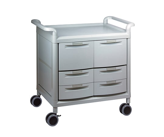 【組立】アズワン3-6501-02モバイルストアーカート（収納ケース付）浅型4個・深型2個MS24F【1個】(as1-3-6501-02)