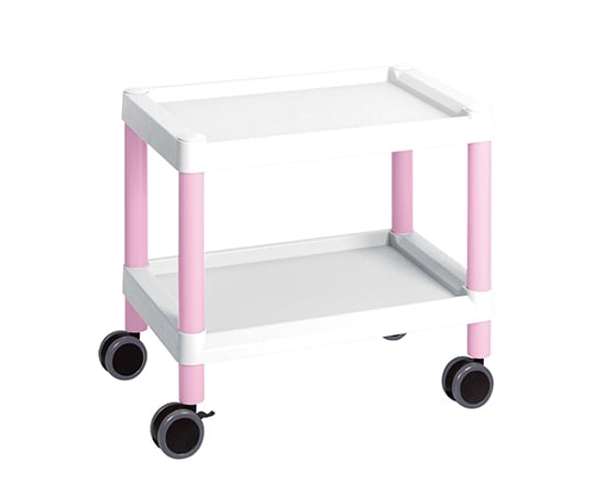 【組立】アズワン3-6503-01モバイルカート（低床型）532×368×500MC10ピンク【1個】(as1-3-6503-01)