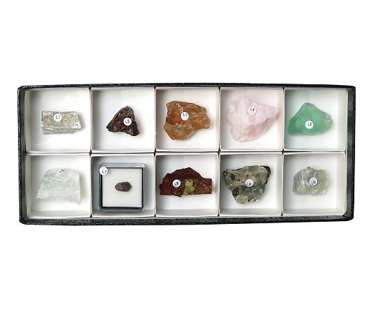 東京サイエンス3-655-08鉱物標本蛍光鉱物標本１０種【1セット】(as1-3-655-08)