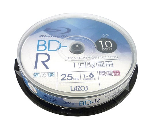 3-664-06 ブランクメディアディスク BD-R 10枚スピンドル L-B10P