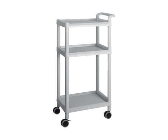 【組立】アズワン3-6641-01モバイルイージーカート（トールタイプ／レギュラー31）グレー3段【1個】(as1-3-6641-01)