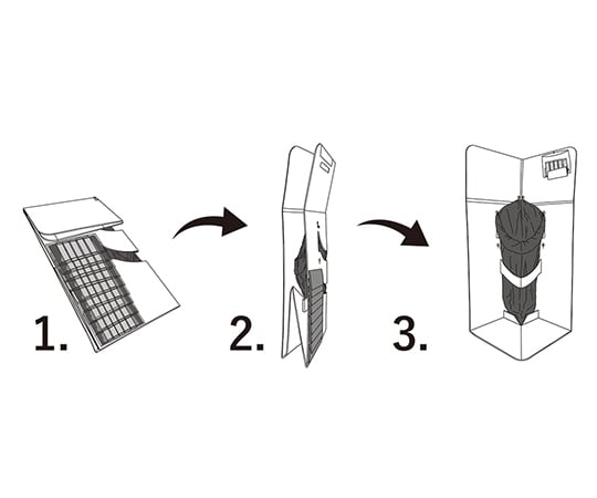 3-6662-01 非常用トイレ男性用（POPUPトイレ） ETM-50