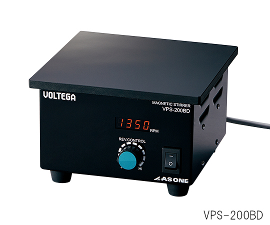 3-6757-02 VOLTEGAパワースターラー （ベークライト天板）デジタルタイプ 200×200mm VPS-200BD＞