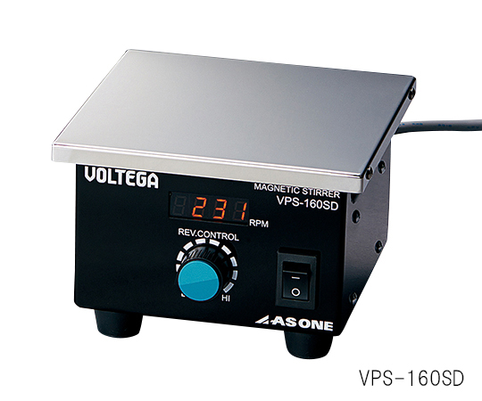 3-6758-01 VOLTEGAパワースターラー （SUS天板）デジタルタイプ 160×160mm VPS-160SD＞