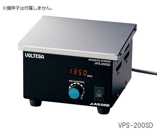 3-6758-02 VOLTEGAパワースターラー （SUS天板）デジタルタイプ 200×200mm VPS-200SD＞