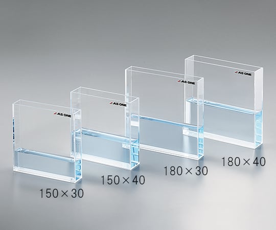 3-6760-01 観察用アクリル水槽 薄型 約0.45L 薄型（150×30）