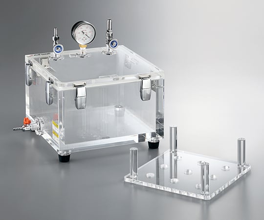 アズワン3-6773-01リークテスト用真空デシケーター300×300×220【1個】(as1-3-6773-01)