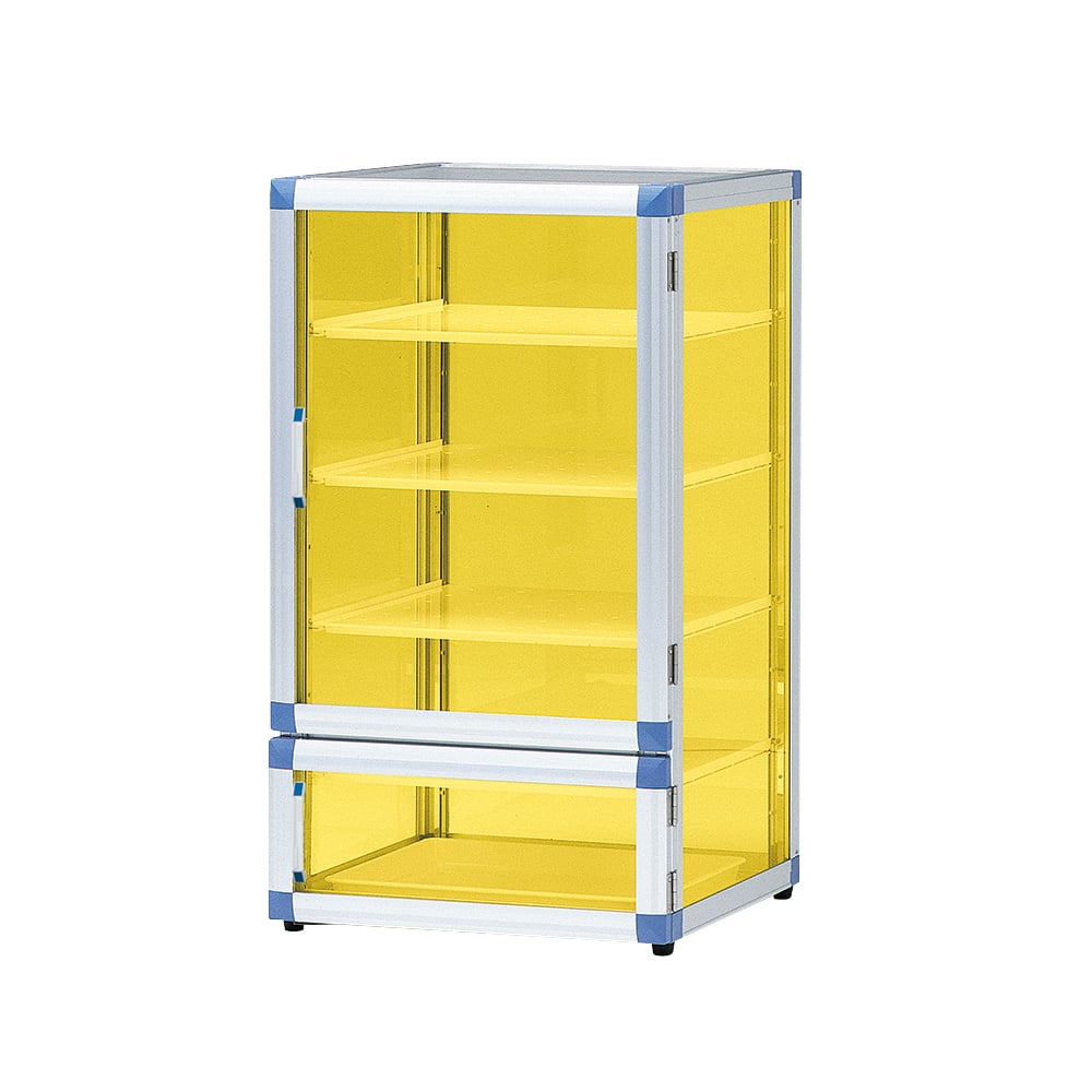 【送料定額】アズワン3-6816-01スタンダードデシケーターBG（UVC）574×517×1020mm強化プラスチック棚・ゴム足付き【1個】(as1-3-6816-01)