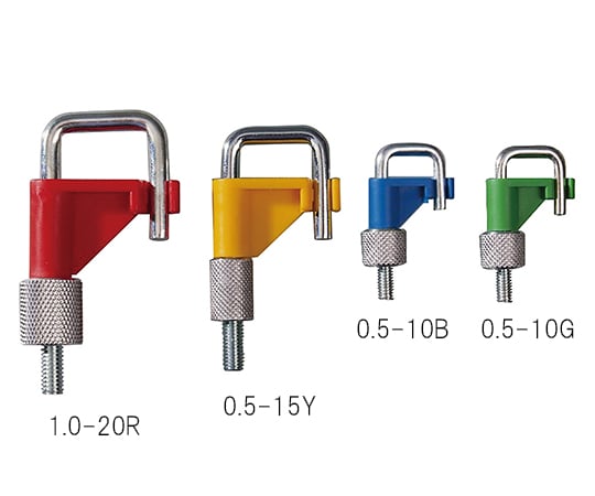 3-6910-02 カラフルチューブクランプ ストップイット 0.5～10φmm イエロー 0.5-10Y