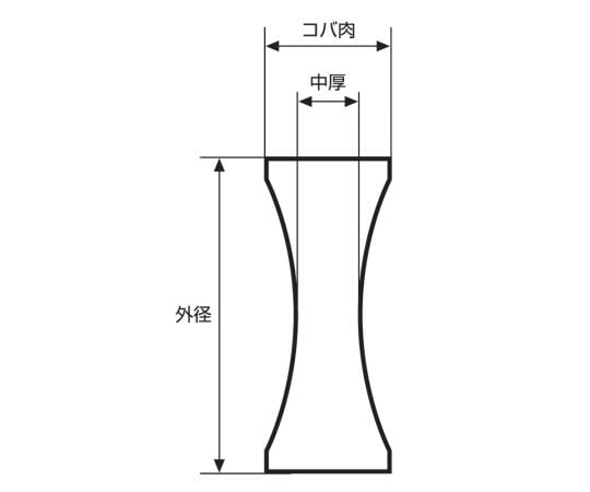 3-6938-02 両凹レンズ φ5mm 焦点距離:-10mm バックフォーカス:-10.35mm