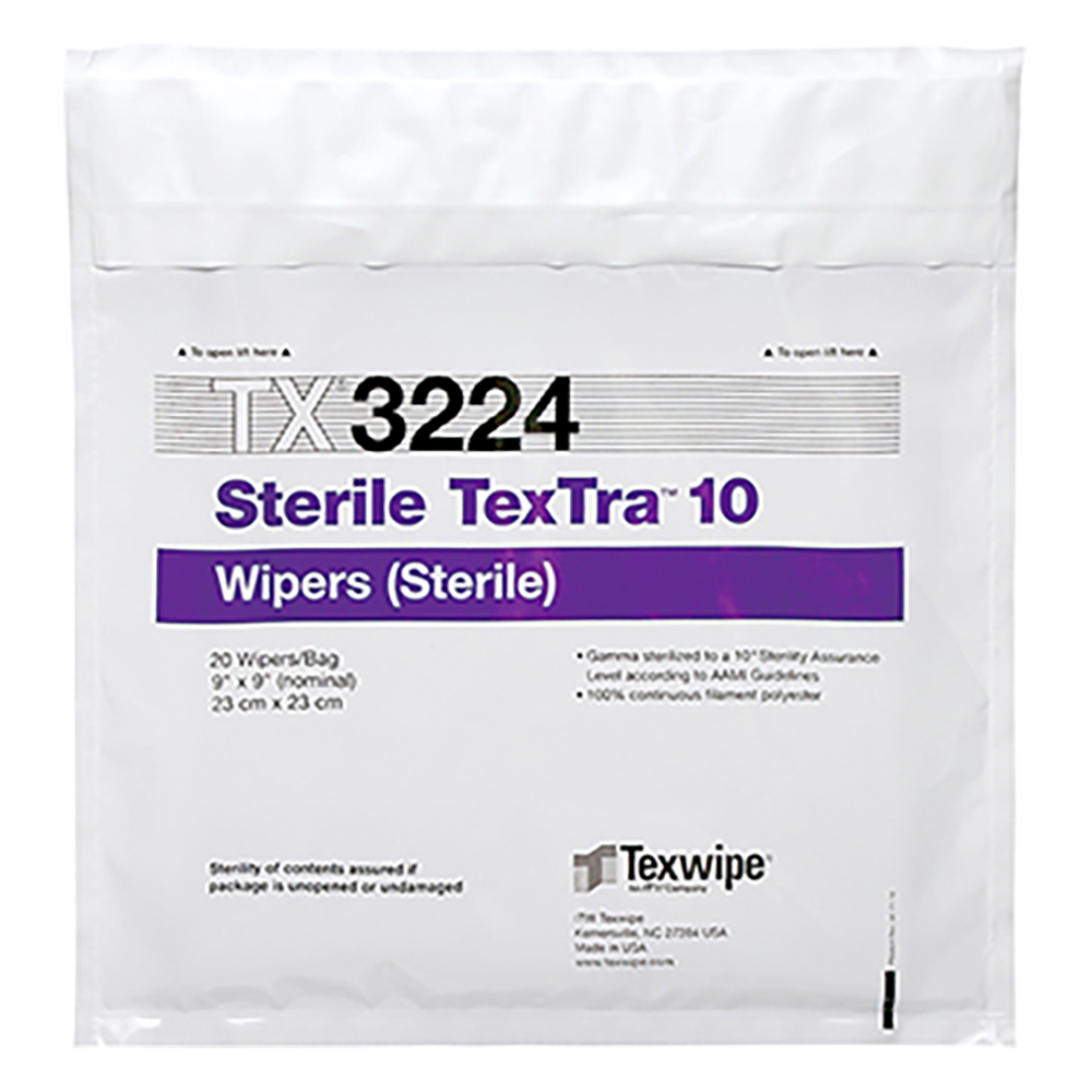 TX3224　滅菌テクストラ10 Sterile TexTra10 230×230mm 1箱（100枚×5袋入）