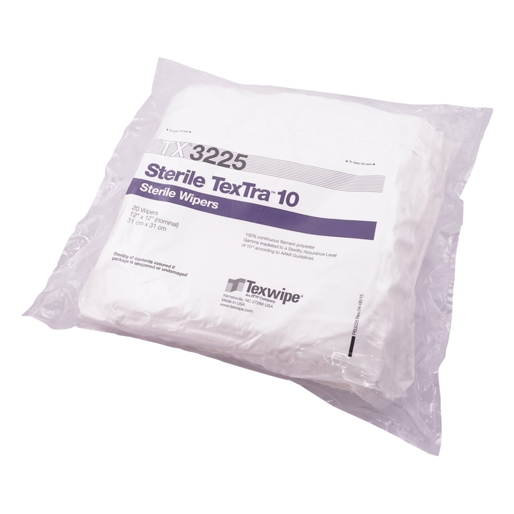 [滅菌][クリーンパック]テックスワイプ(Texwipe)滅菌テクストラ10 Sterile TexTra?10  230*230mm 100枚入 TX3224[1袋(20枚*5袋入)](as1-3-6990-15) 価格比較