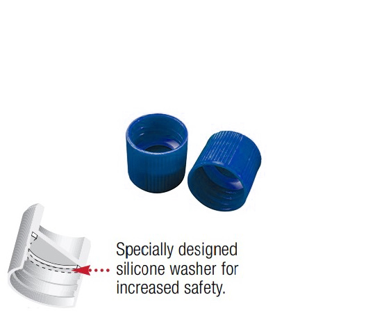 サンプルチューブ（外ネジ）用キャップ 青 1000個入　T502B