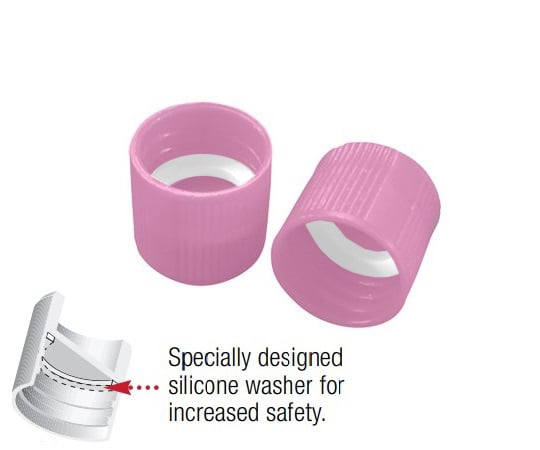 Simport3-7005-14サンプルチューブ（外ネジ）用キャップT502Lピンク1000個入【1袋(1000個入)】(as1-3-7005-14)