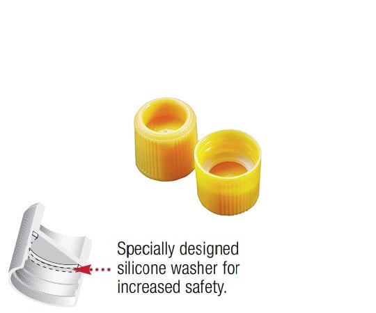 Simport3-7005-18サンプルチューブ（外ネジ）用キャップT502Y黄1000個入【1袋(1000個入)】(as1-3-7005-18)