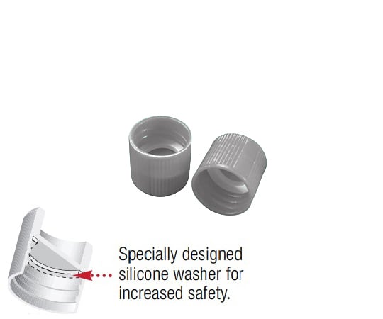 Simport3-7005-19サンプルチューブ（外ネジ）用キャップT502GYグレー1000個入【1袋(1000個入)】(as1-3-7005-19)