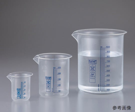 ［取扱停止］PMPビーカー　青色目盛付　1000mL 1725as1-3-7084-06