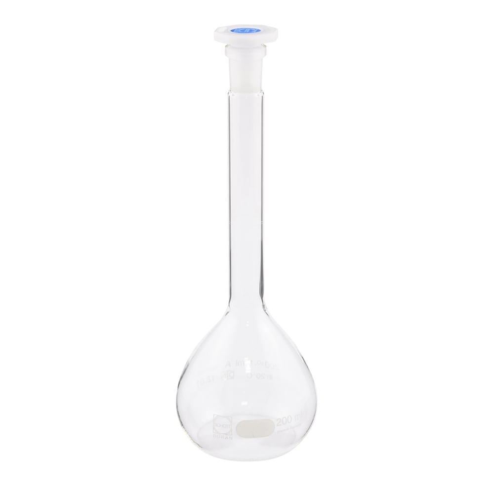 メスフラスコ ClassA 200mL 校正証明書付